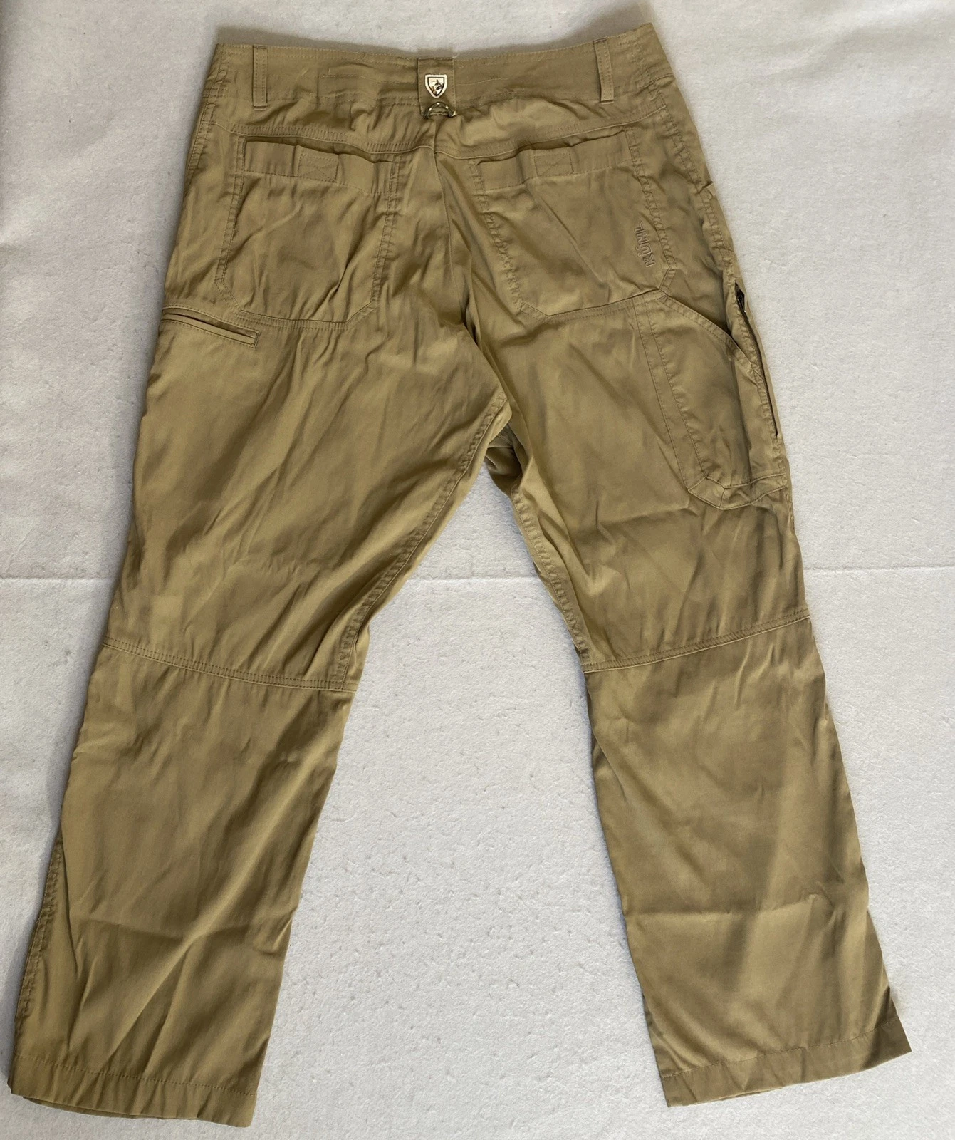 Kuhl Renegade Nylon Stretch Cargo Hiking Pants Mens 33x27 Utility Beige 5120 F19