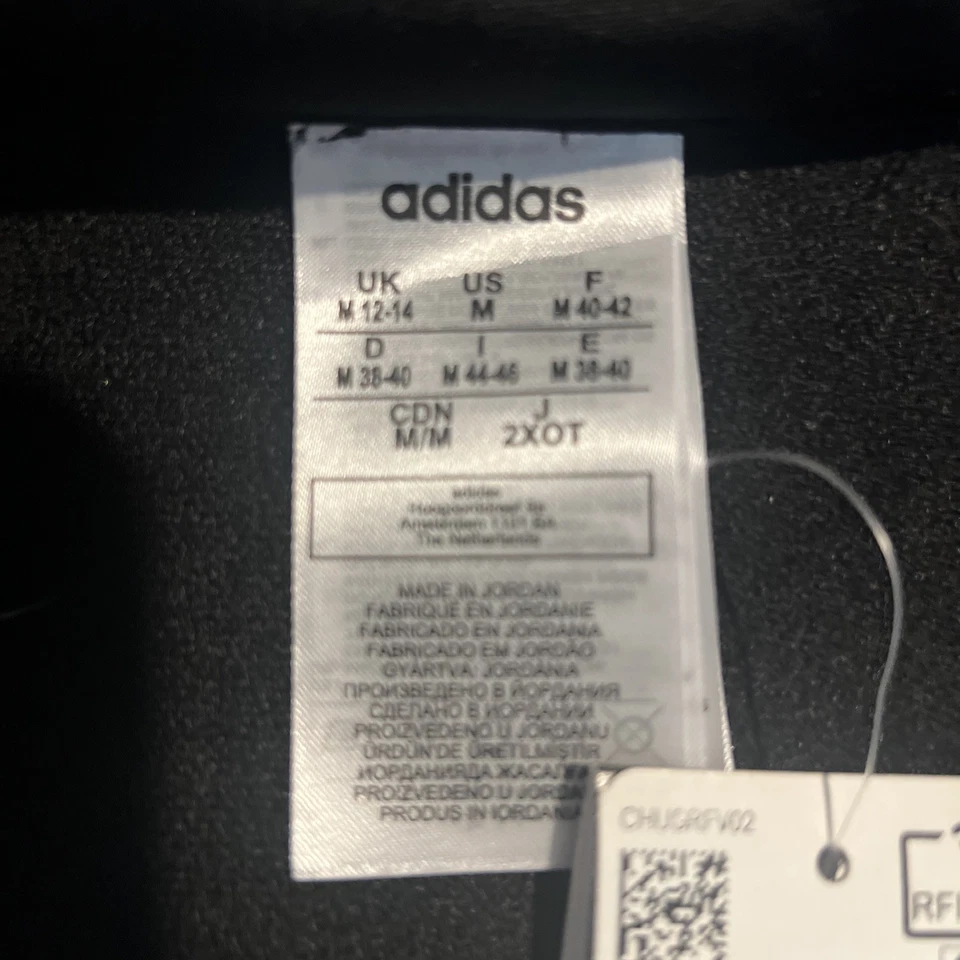 Adidas Track Jacket Women’s Extra Small XS Essential Black 3 Stripe Zip Up - Image 3 of 4