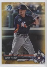 2017 Bowman Chrome Prospects Gold Refractor 44/50 Derek Fisher #BCP171 y0i