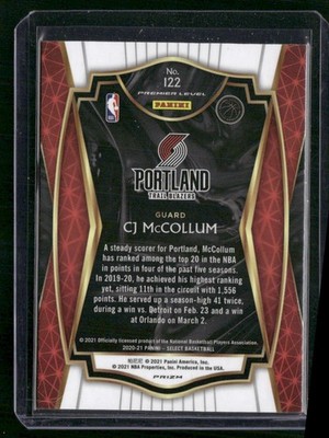 2020-21 Panini Select #122 CJ McCollum Red White Orange Flash | eBay