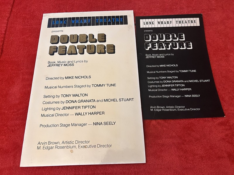 DOUBLE FEATURE hand-inked window card TONY WALTON + MIKE NICHOLS + TOMMY TUNE
