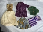 Vintage Barbie Doll Homemade Clothes Dress Coat Skirt Sweater Hat