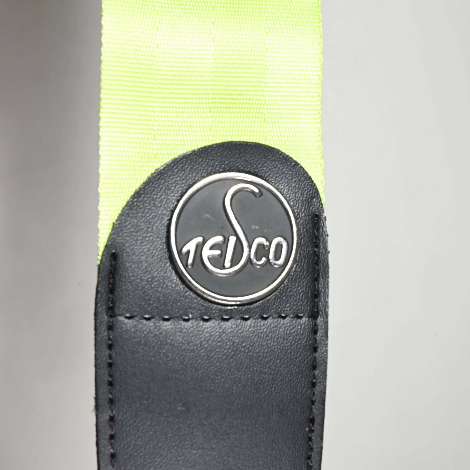 Vintage TEISCO GUITARS JAPAN Seat Belt Yellow Strap, 68" - "Dead Stock"