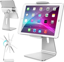 Elegant Tablet Stand, Aluminum Ipad Stand Holder, Desktop Kiosk POS Stands for 7