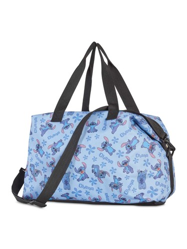 Disney's Lilo & Stitch Weekender Duffel Bag Travel Carry-On All-Over Print Blue