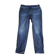 Chico's Jegging Ankle Jeans Womens 6R Blue Medium Wash Pull On Stretch Denim