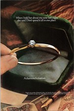 De Beers 1978 Original Diamond Bracelet Print Ad Vintage Jewelry Ad