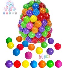 50 100 200 Balls Soft Plastic Ball Pit Balls for Kids, Gift for Baby Toddler ...