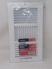 Everbilt 12 in x 6 in x 1 in 3-Way Steel Wall/Ceiling Register White E103M12X06