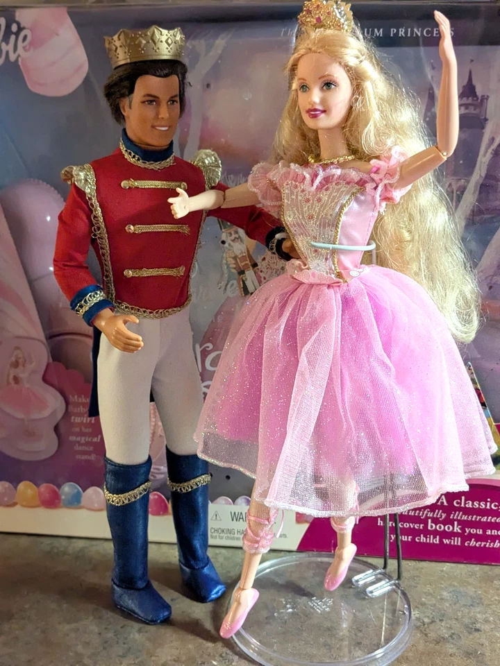Barbie NUTCRACKER SUGARPLUM PRINCESS Deluxe Set w/BOOK & BOX + PRINCE/NUTCRACKER - Image 4 of 4