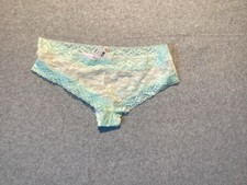 Victoria  s Secret Pink Mint Lace Ultra Low Rise Cheeky Panties L NWT NOS 2012