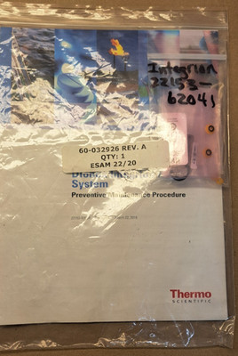 Thermo Scientific Pneumatics INTEGRION Prev. Maint. Service Kit PN: 22153-62041
