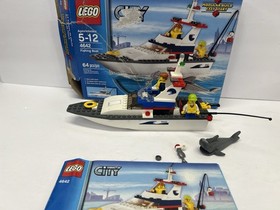 LEGO CITY: Fishing Boat (4642) With Box Mini Figures & Instructions Shark