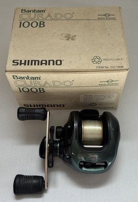 shimano curado 100 b Shimano Bantam Curado 100B Fishing Reel RH Original Box CU-100B Metallic  Green