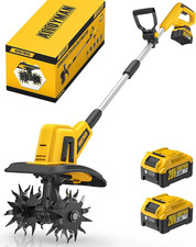 Motozappa Elettrica Da 20V, Fresa Da Giardino, Batteria Da 360 Giri/Min, Con 2 B