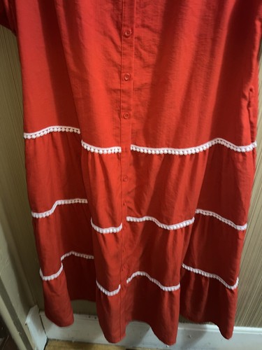 Women’s Plus Size Pretty Garden Red Maxi Dress Size XXL - Picture 2 of 6