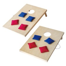 Cornhole Wooden, Stick Slide, 10 Pieces, 2 Boards, 8 Bean Bags, Family Games