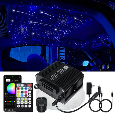 Azimom 2-In-1 Twinkle Meteor Fiber Optic Starlight Headliner 300Pcs 0.03In
