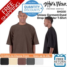 🔥 Camiseta Shaka Wear Hombres Prenda Teñida Algodón Hombro Caído Hasta 2XL SHGDD