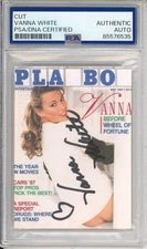 VANNA WHITE WHEEL OF FORTUNE SIGNED PLAYBOY COVER PICTURE PSA DNA COA CERTIFIED