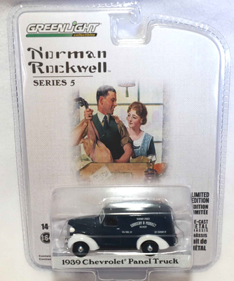 ミニカー GreenLight 1939 Chevrolet Panel Truck GREENLIGHT 1939 CHEVROLET PANEL TRUCK NORMAN ROCKWELL SERIES 5 1