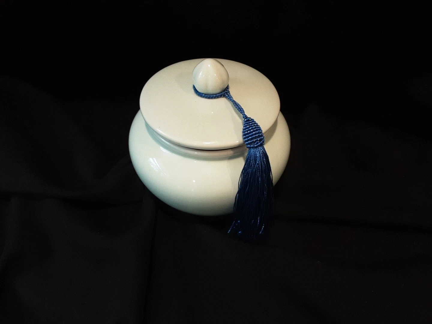 Vintage Celadon Porcelain Canister for loose Tea Jar