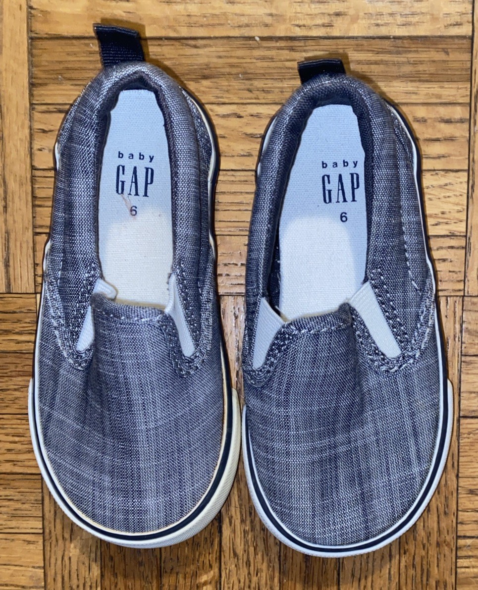 Chambray Gray Canvas Deck Sneakers