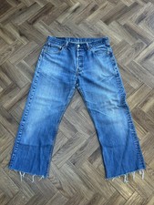 LEVI'S 501 Jeans Mens W 34 L 25 Regular Fit, frayed bottoms 