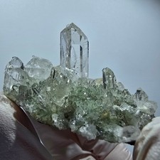 Starburst Harlequin Quartz, Analcim, Prehnite, Calcite Streep Mine Gobob.