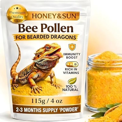 Organic Bee Pollen Powder Bearded Dragon Reptile Food