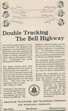 Magazine Ad - 1911 - AT&T / Bell System - Double Tracking the Bell Highway
