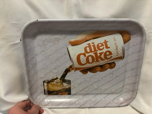 VINTAGE Diet Coke METAL TRAY 1983 Ohio Art Company Good Condition Uncommon