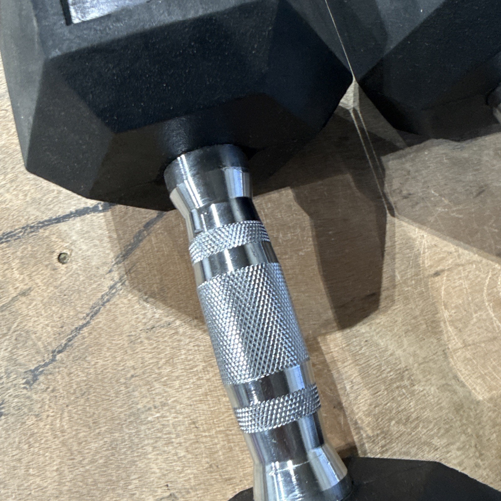 2 X 25lb Pound Dumbbell Pair Rubber Hex Weights Set 50 lbs Total Workout Gym NEW