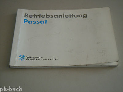 Operating Instructions Volkswagen VW Passat B3 35i Stand 07/1990