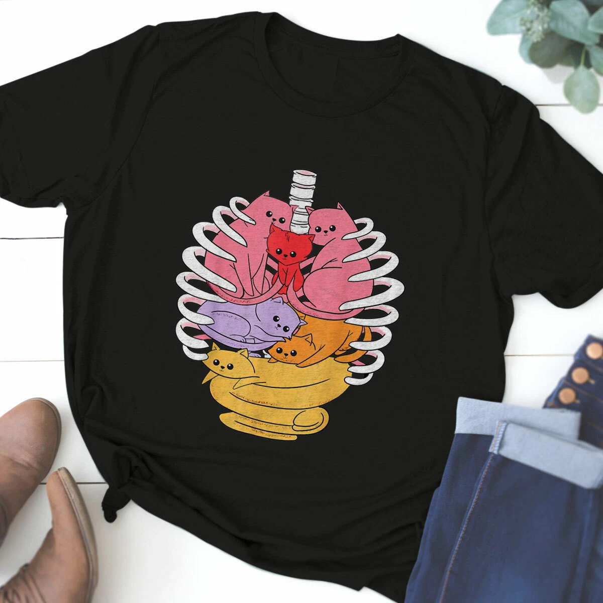 Cat top organs shirt