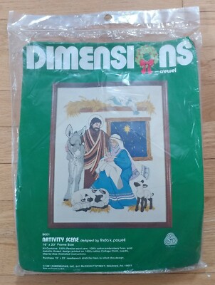Download New Dimensions Jesus Nativity Scene Crewel Embroidery Christmas Craft 8001 Ebay PSD Mockup Templates