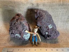 Two Large, Red Lava Rocks, Perfect for Succulents, Aquariums, and More