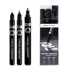 Molotow Liquid Chrome Pen Set - 3 Pack Metallic Pump Marker - 1, 2 & 4mm Nibs