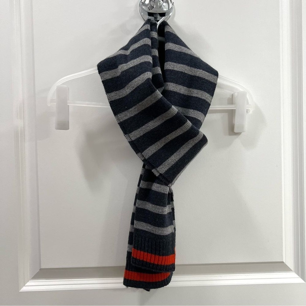 Nautica Men’s Blue Gray Stripe Scarf