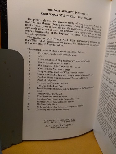 The Bible and King Solomons Temple in Masonry Kelchner illustrated 1968 - Picture 3 of 14