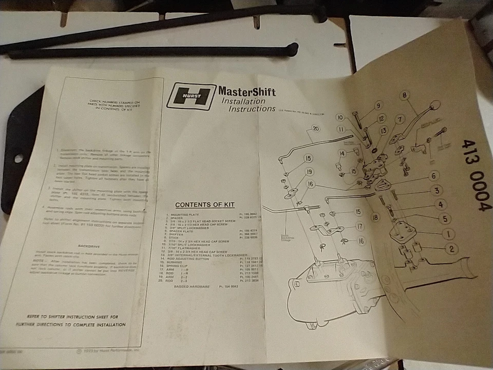 1973-1974 DODGE DART DEMON HURST 3 SPEED SHIFTER AND LINKAGE OBSOLETE — 第 4/4 张图片