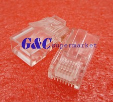 100PCS Practical Internet Gold Plated Cable Modular Plug Adapter RJ45 8P8C CAT5E