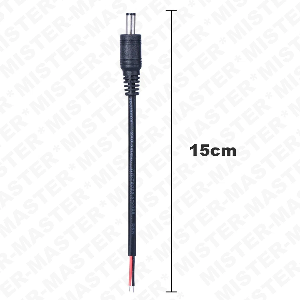 CONNETTORE DI ALIMENTAZIONE SPINOTTO MASCHIO VOLANTE JACK 5,5x2,1mm DC - 2 PEZZI - Immagine 3 di 3