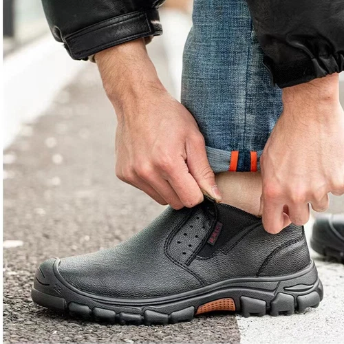 New Women Men Indestructible Composite Toe Safety Shoes Waterproof Leather Boots - Picture 4 of 35