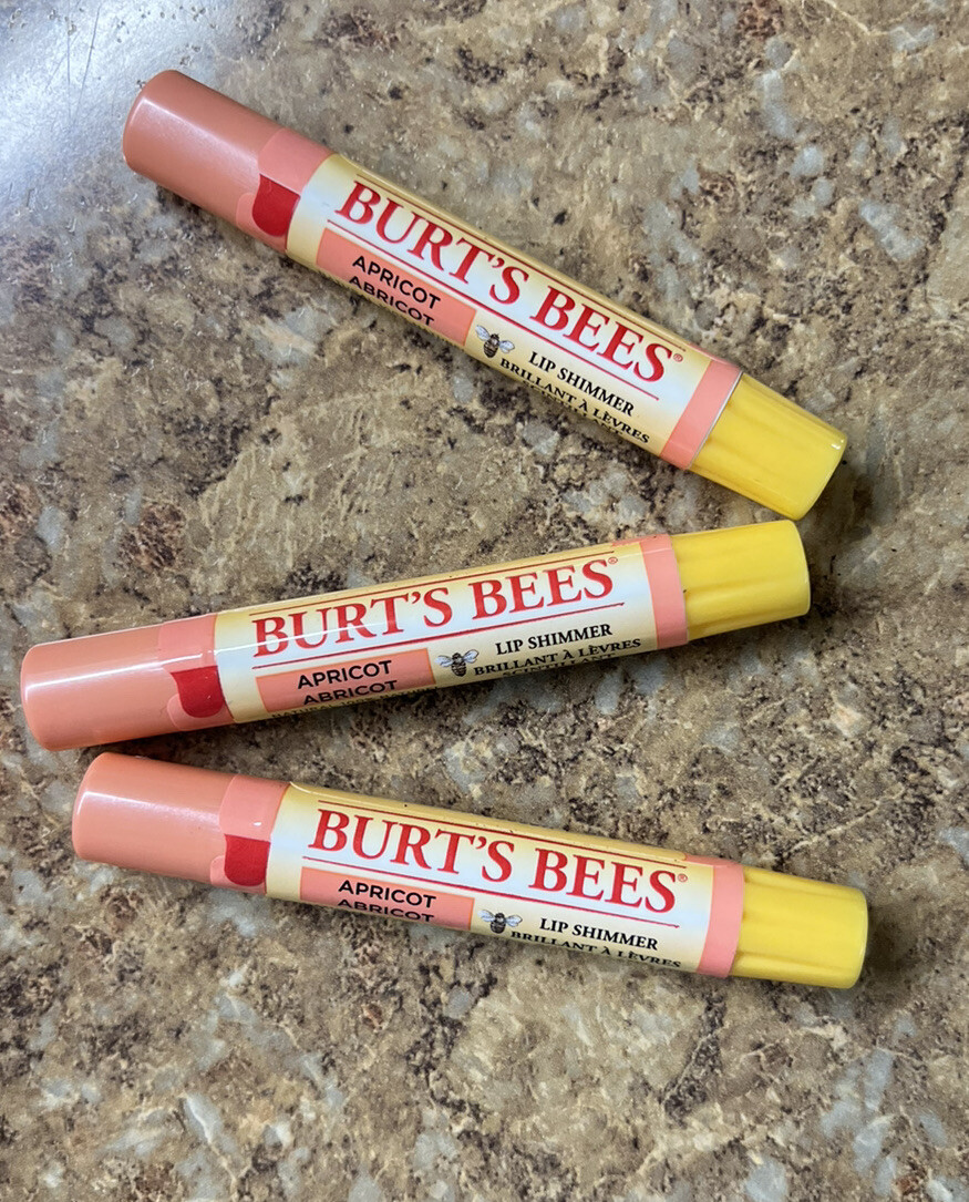 Lot of 3 Burt's Bee Lip Shimmer Apricot eBay