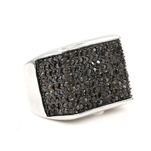 Stainless Steel 316 Pave Men's Square shape CZ SET Pinky Ring - Afbeelding 3 van 10