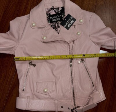 MOSCHINO レザージャケット Moschino Leather Jacket, Size L