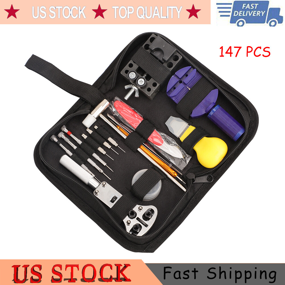 147-Piece Watch Repair Tool Kit for Watch Band Replacement & Maintenance-image