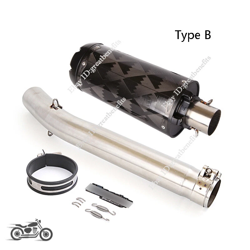 Tubo de escape de enlace medio deslizable 51 mm silenciador escape para Suzuki GSXR1000 2005 2006 Foto 3 de 4