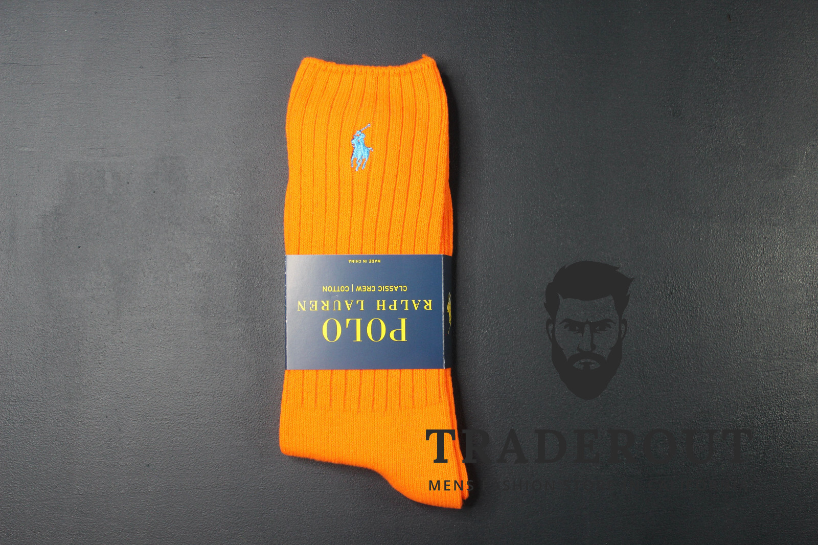 Polo Ralph Lauren Men Orange Turquoise Pony Cotton Blend Crew Socks polo-ralph-lauren-men-orange-turquoise-pony-cotton-blend-crew-socks